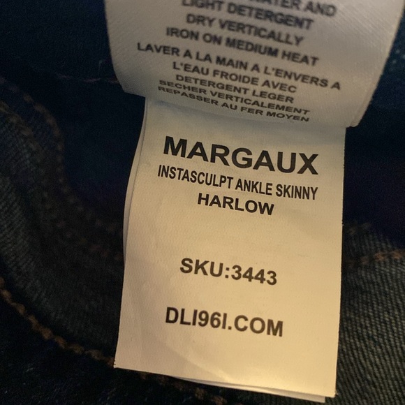 DL 1961 Margaux Instasculpt Ankle Skinny Frayed/Harlow Wash - Picture 9 of 9